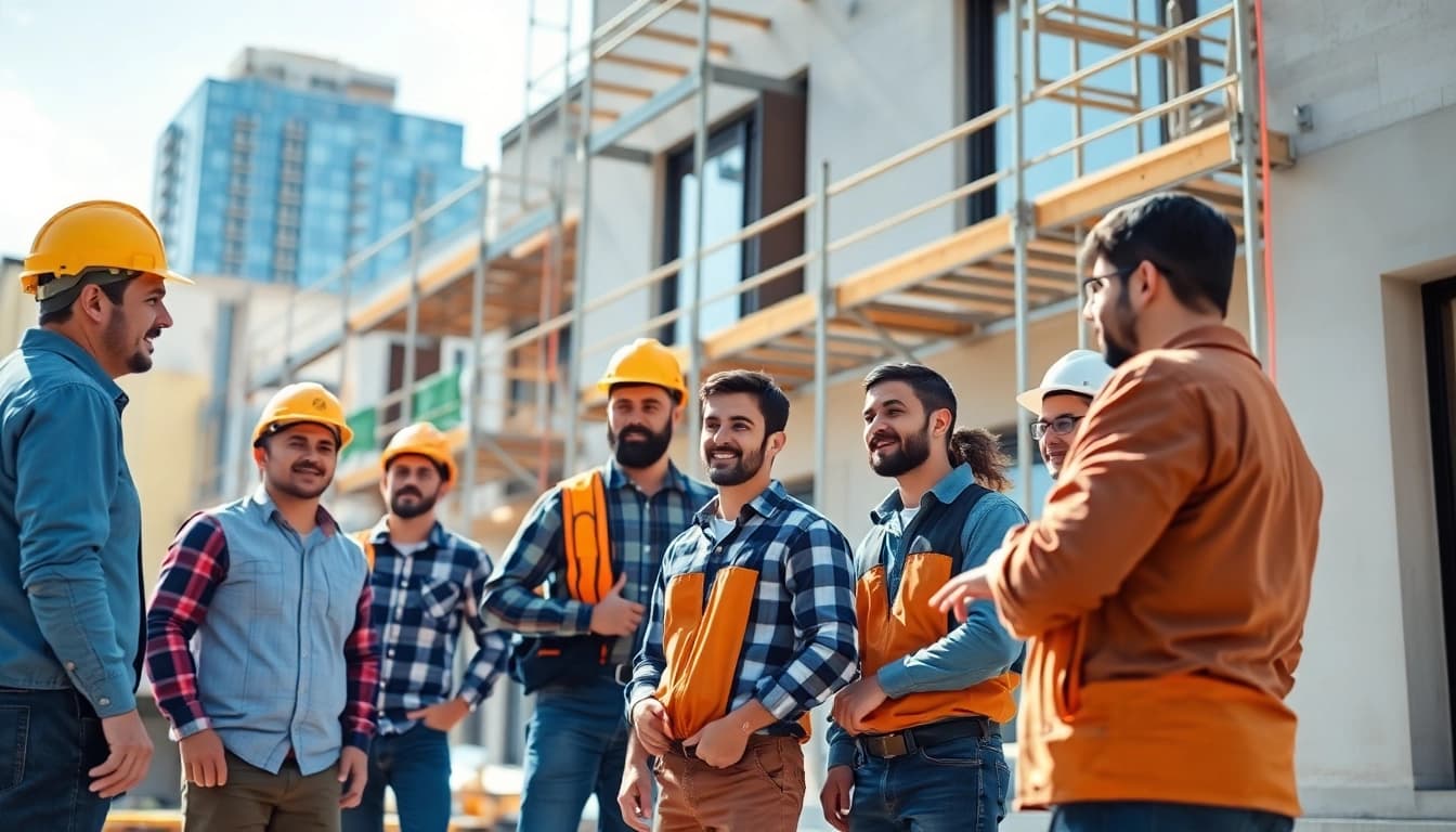 New Jersey General Contractor team collaborating on a modern residential construction project.