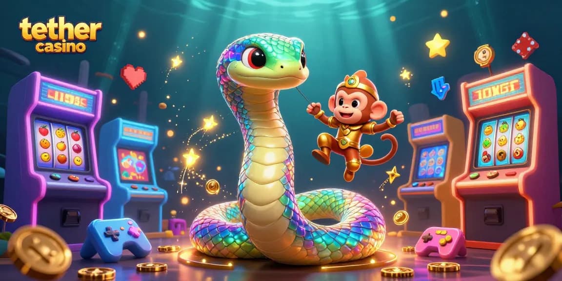 Gioca con i migliori giochi nei casinò tether, ruote della fortuna e simboli di jackpot nell'illustrazione 3D.