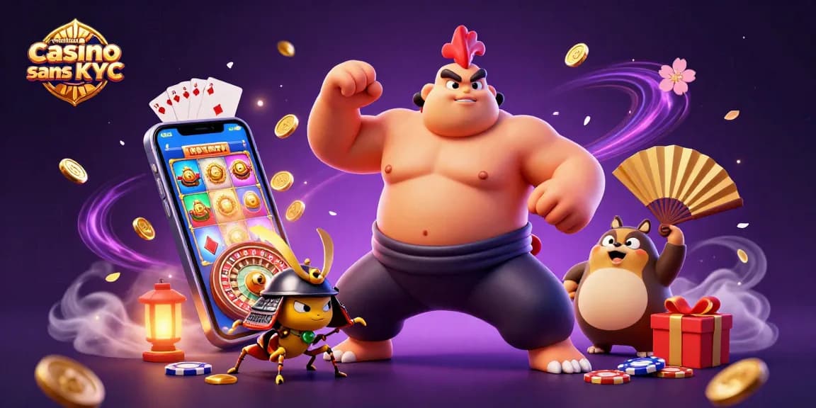 Découvrez les meilleurs casinos sans KYC avec un rooster sumo puissant accompagnés de jeux et éléments dynamiques.