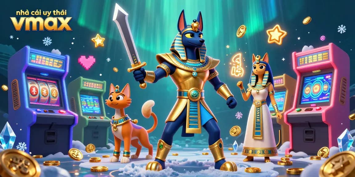 Experience thrilling gameplay at nhà cái uy tín Vmax, featuring dynamic 3D characters and vibrant gaming elements.