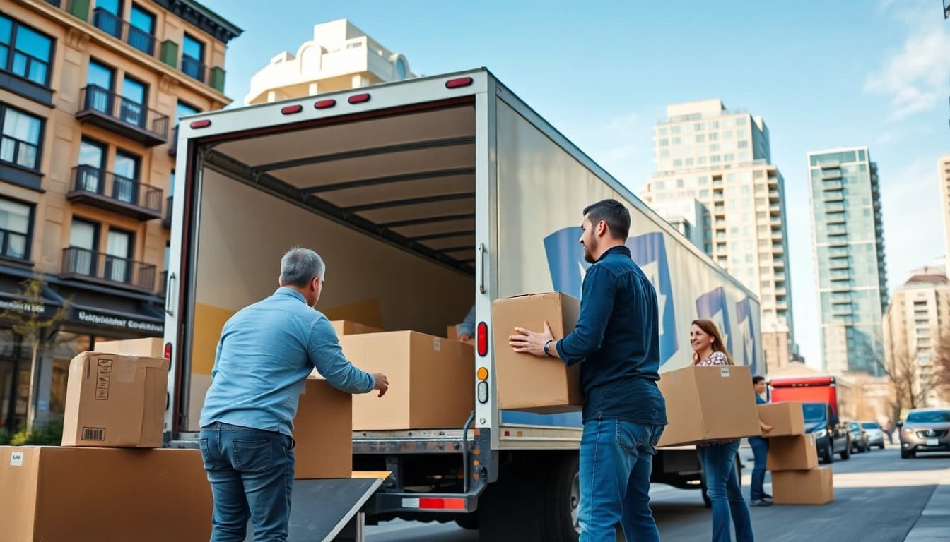 Movers Vancouver packing and loading furniture into a truck, showcasing teamwork and efficiency.