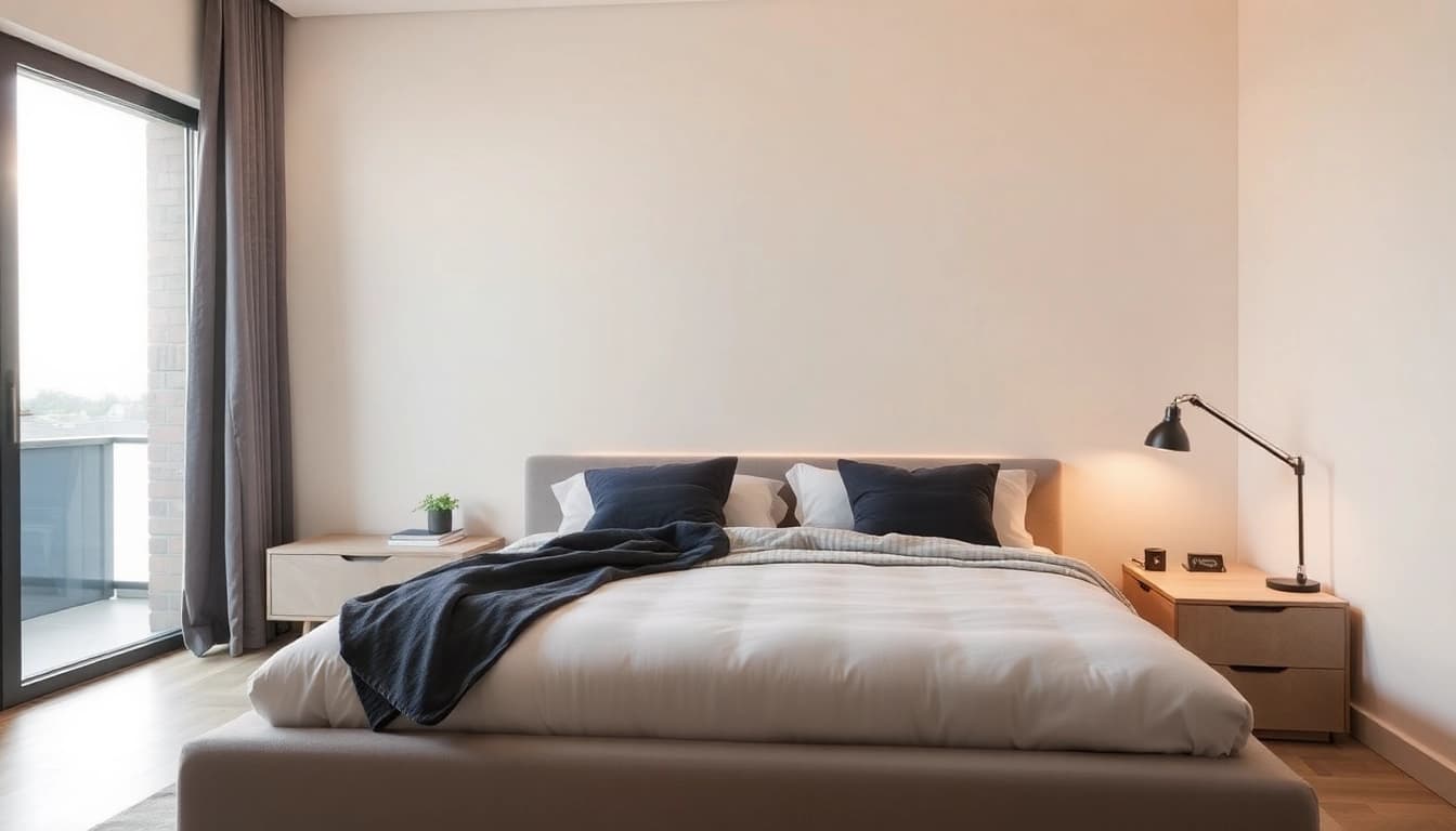 Materassi di alta qualità esposti elegantemente in una camera da letto per un riposo ottimale.
