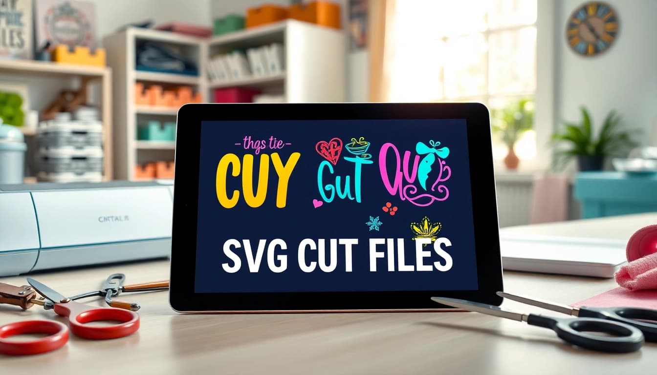 Explore high-quality SVG cut files free download on a digital crafting workspace.