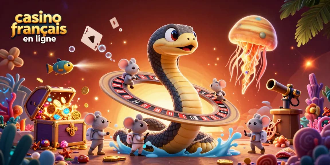 Placer des paris dans un casino français en ligne avec des souris astronautes et un serpent de Saturne.