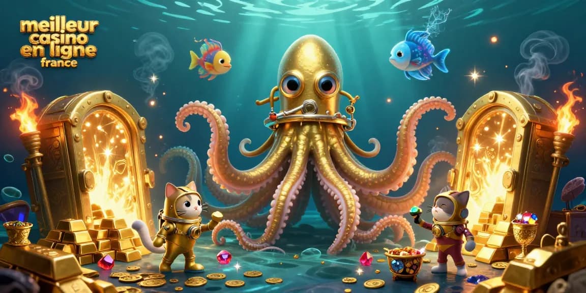 Le meilleur casino en ligne France avec un kraken, un chat plongeur et des trésors éclatants.