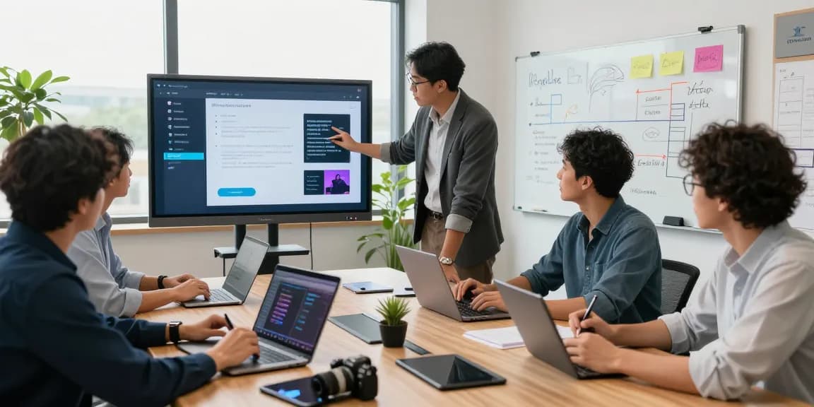 Tim profesional berdiskusi tentang coloksgp login dalam suasana kerja yang inspiratif di kantor modern.