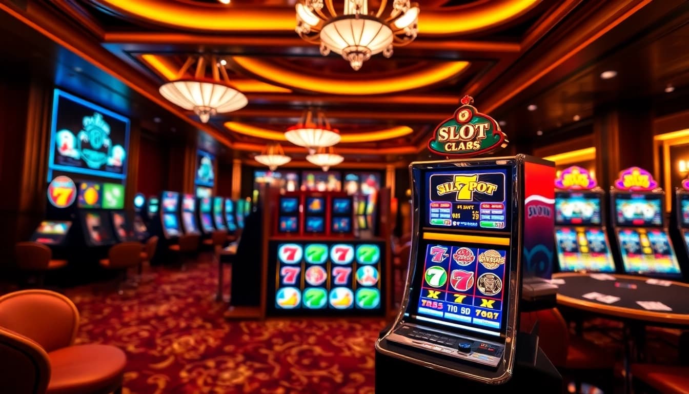Engage with the exciting slot depo 5k machine in a luxurious casino setting.
