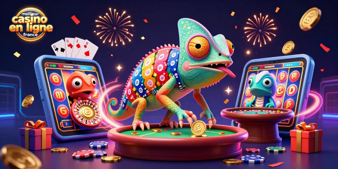 Jouez au meilleur casino en ligne France avec un caméléon animateur captivant parmi les jeux de table et les appareils à sous.