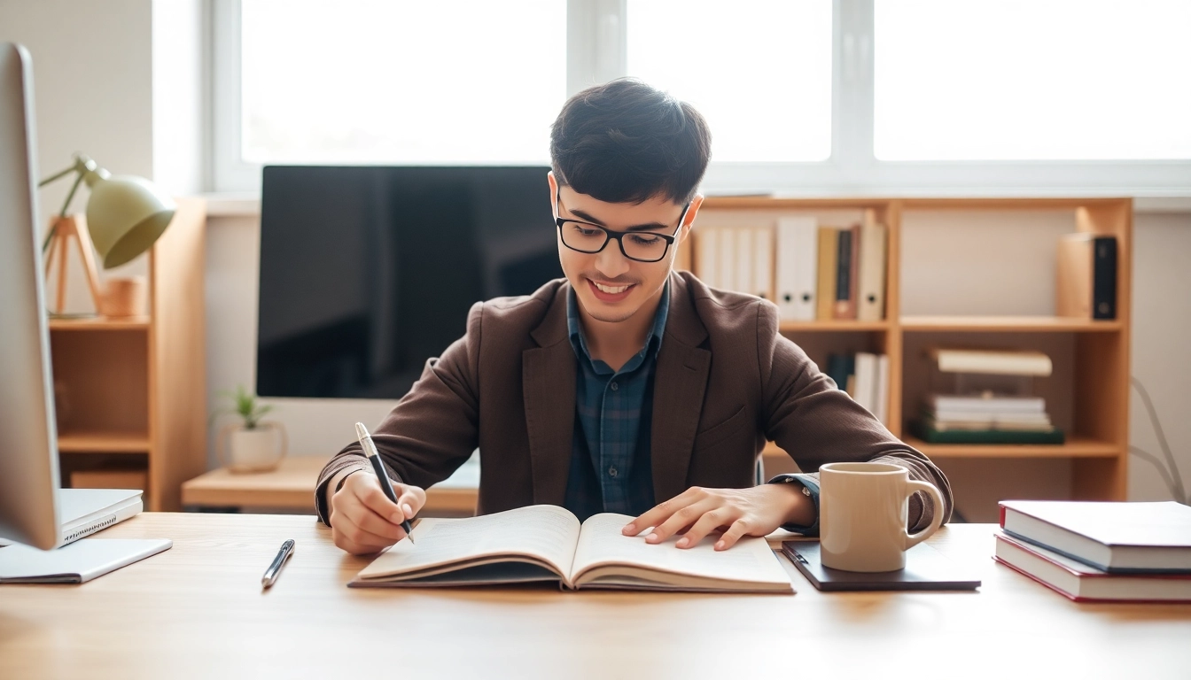 Pay someone to sit my exam with a focused student preparing in a bright study space.