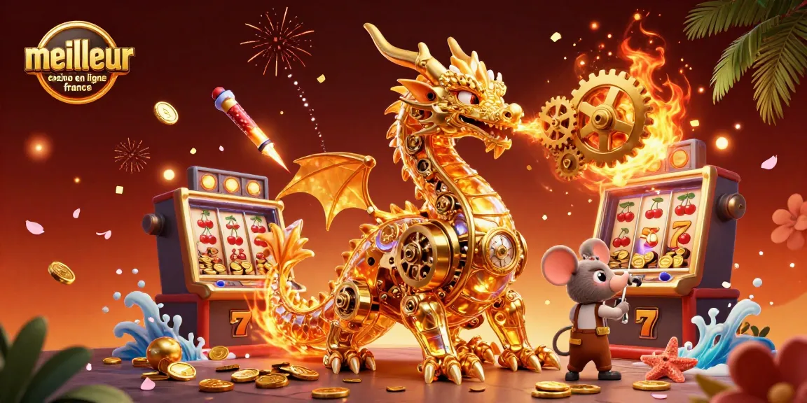 Explorez le meilleur casino en ligne France avec des machines à sous vibrantes et un dragon doré.