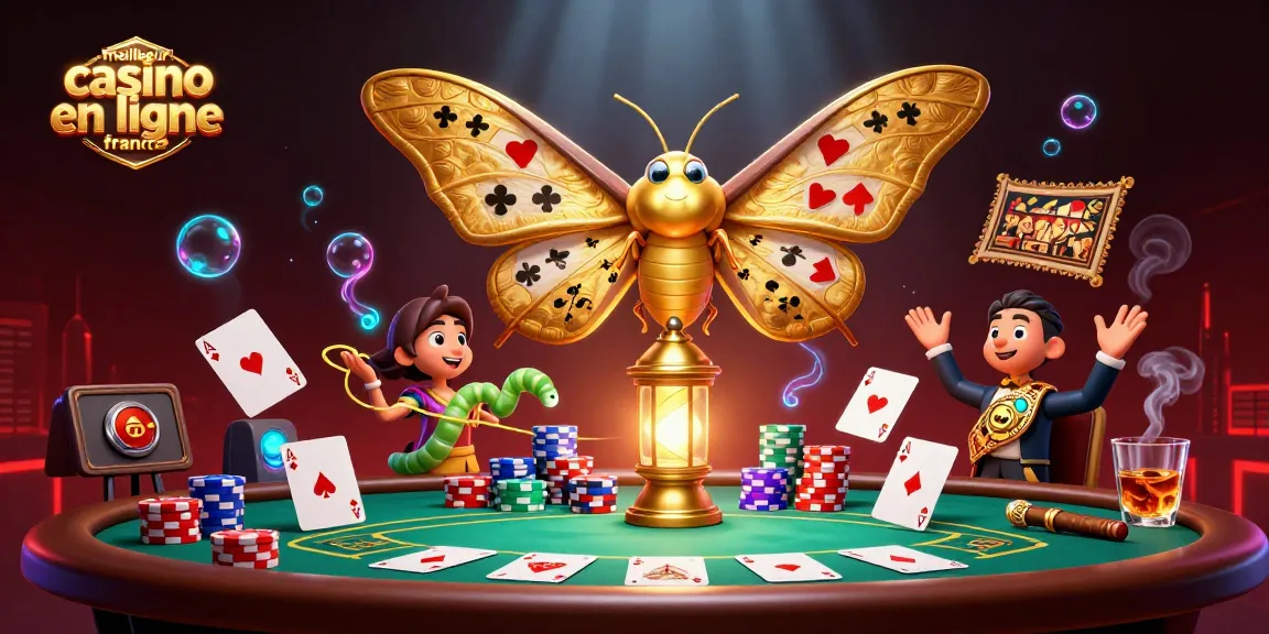 Découvrez le meilleur casino en ligne France avec une illustration captivante de casino et de jeux de cartes.