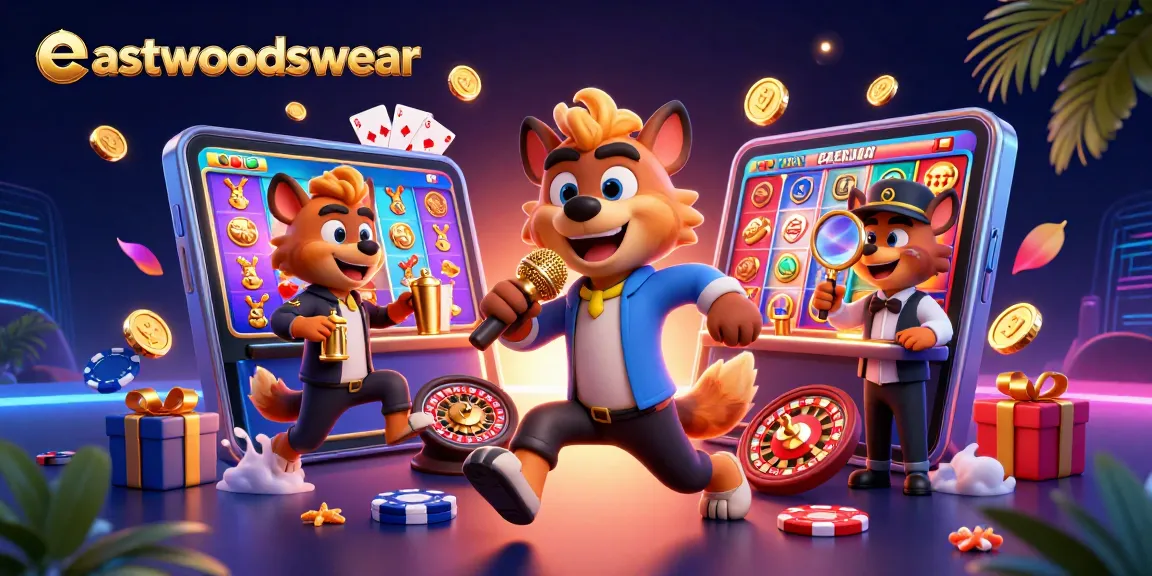 Menangkan slot gacor dengan eastwoodswear dalam ilustrasi kasino digital menarik yang penuh warna.