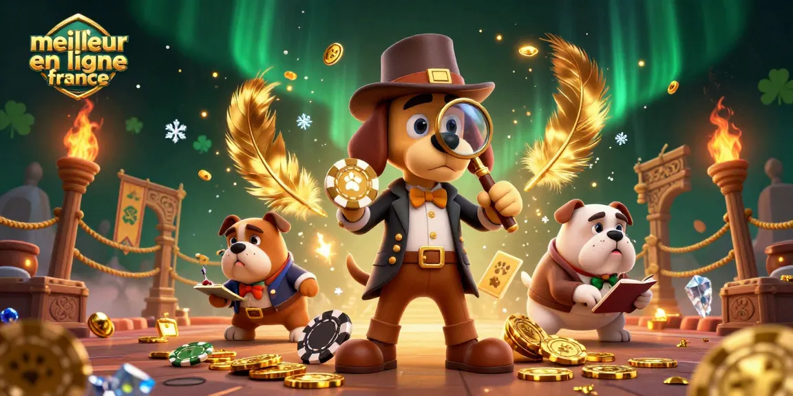 Analysez les indices pour gagner au meilleur casino en ligne France avec ce détective cartoon.