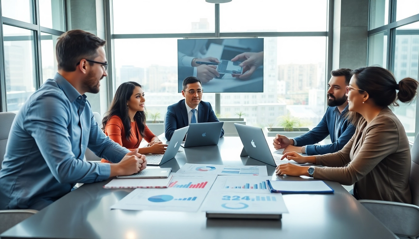Illustrate a professional meeting on competitor pricing featuring diverse team members discussing strategies