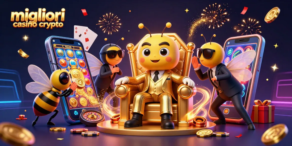 Scopri i migliori casino crypto e i loro affascinanti giochi con questa illustrazione 3D vibrante.