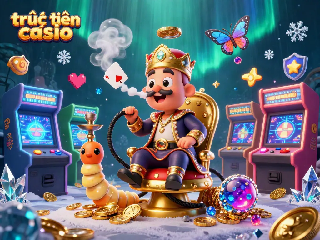 Casino trực tuyến kỳ thú với hình ảnh sòng bạc và các biểu tượng game hấp dẫn.