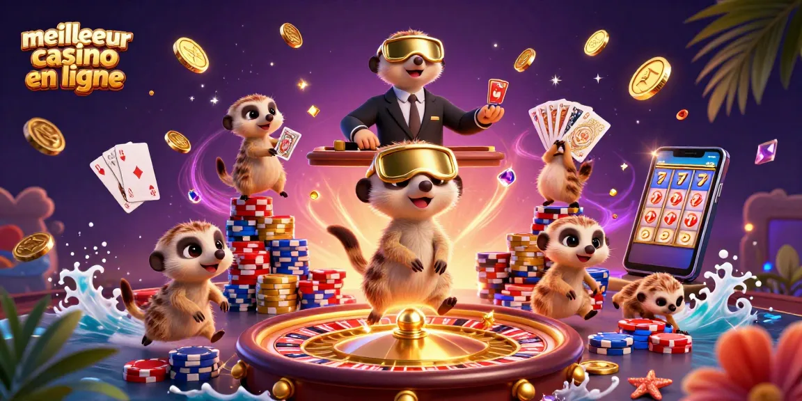 Jouez au meilleur casino en ligne avec des meerkats, des roulettes et des cartes colorées.