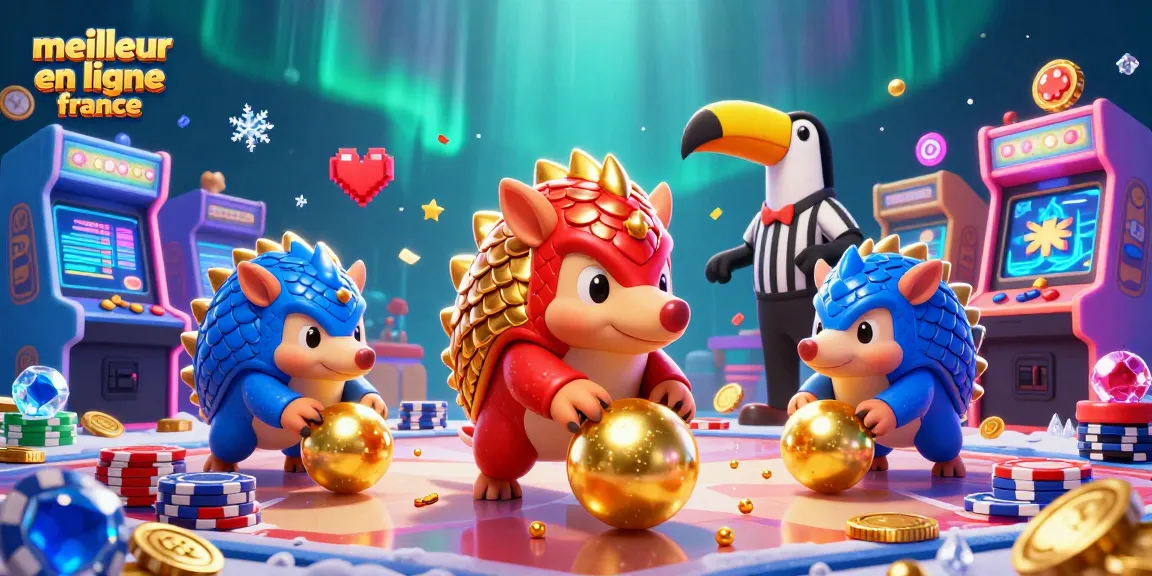 Le meilleur casino en ligne France met en scène des pangolins rivaux dans une ambiance dynamique et colorée.