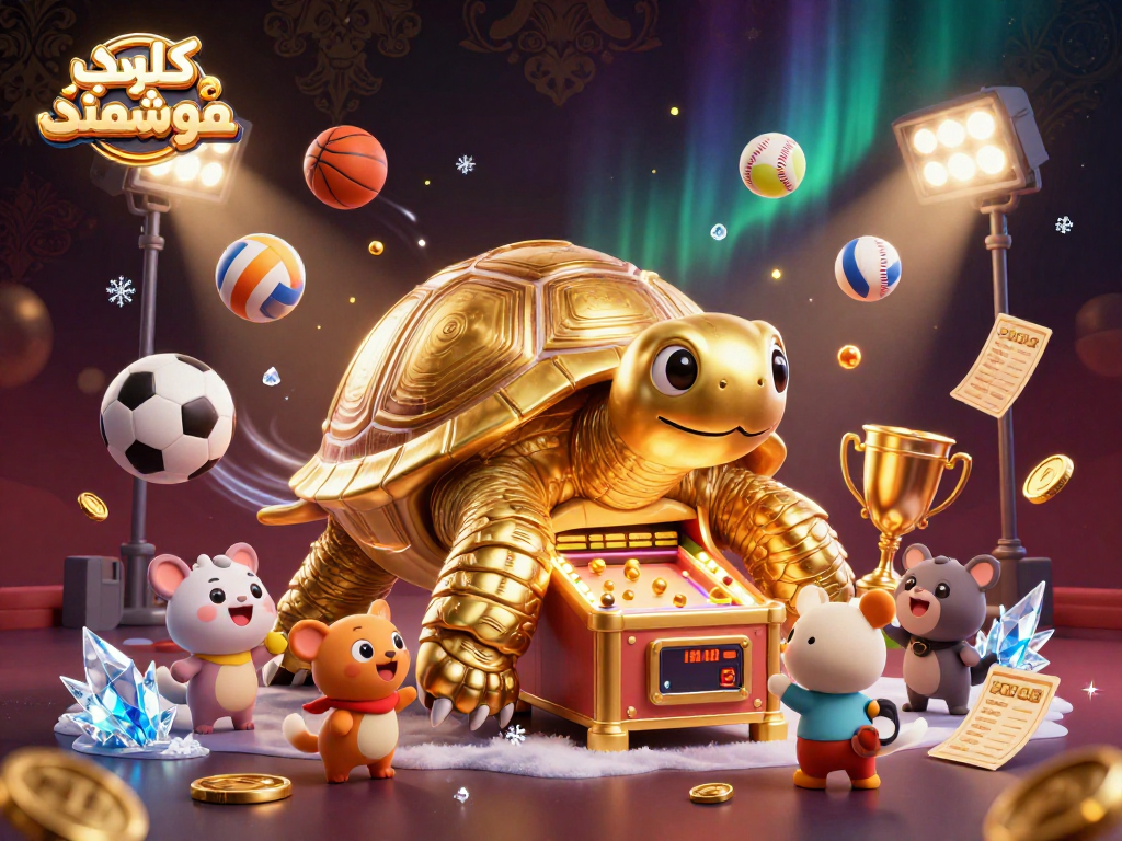 Play and win with کلید لمسی هوشمند in an exciting casino-themed 3D illustration.