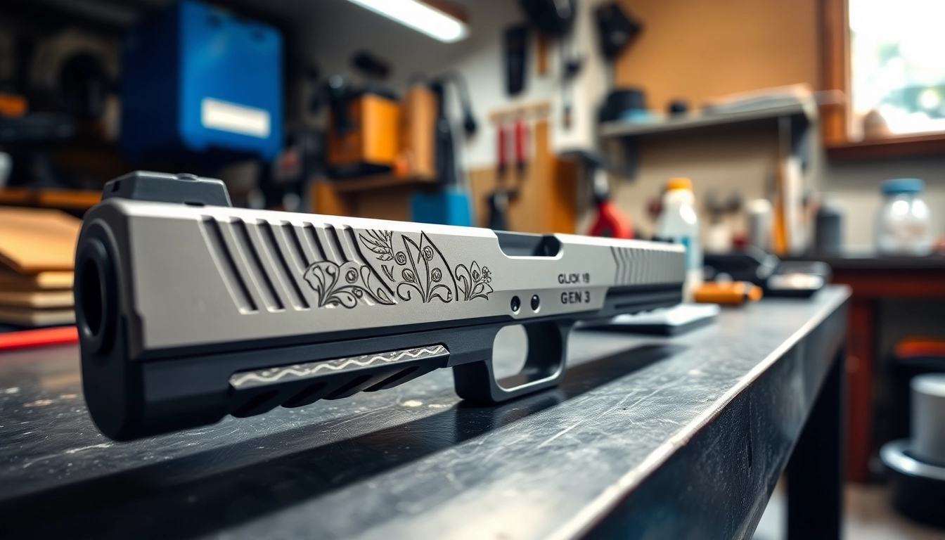 Buy Glock 19 Gen 3 slide showcasing precision craftsmanship and quality design.