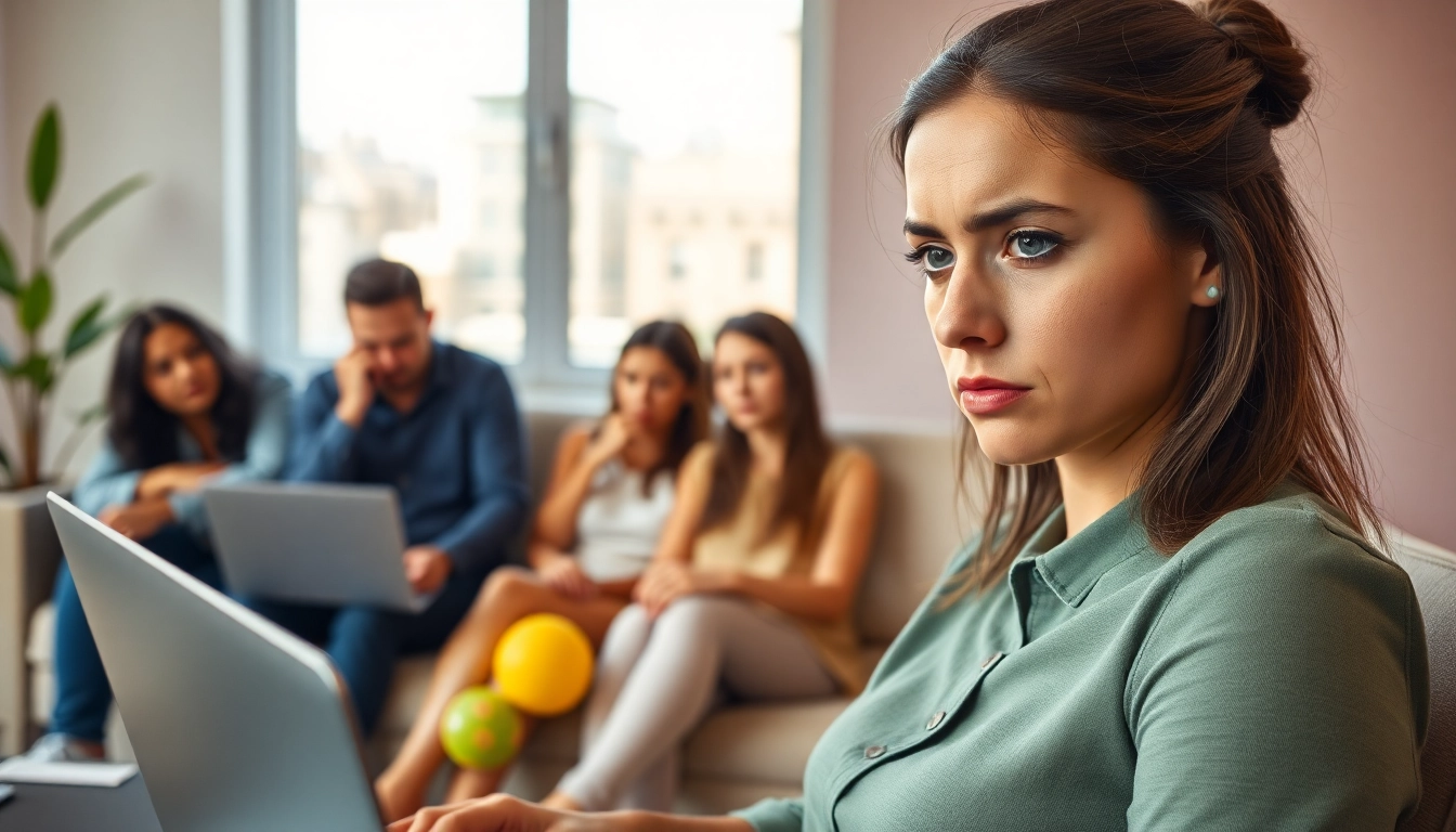 Understanding anxiety symptoms through relatable representations in a serene office environment.