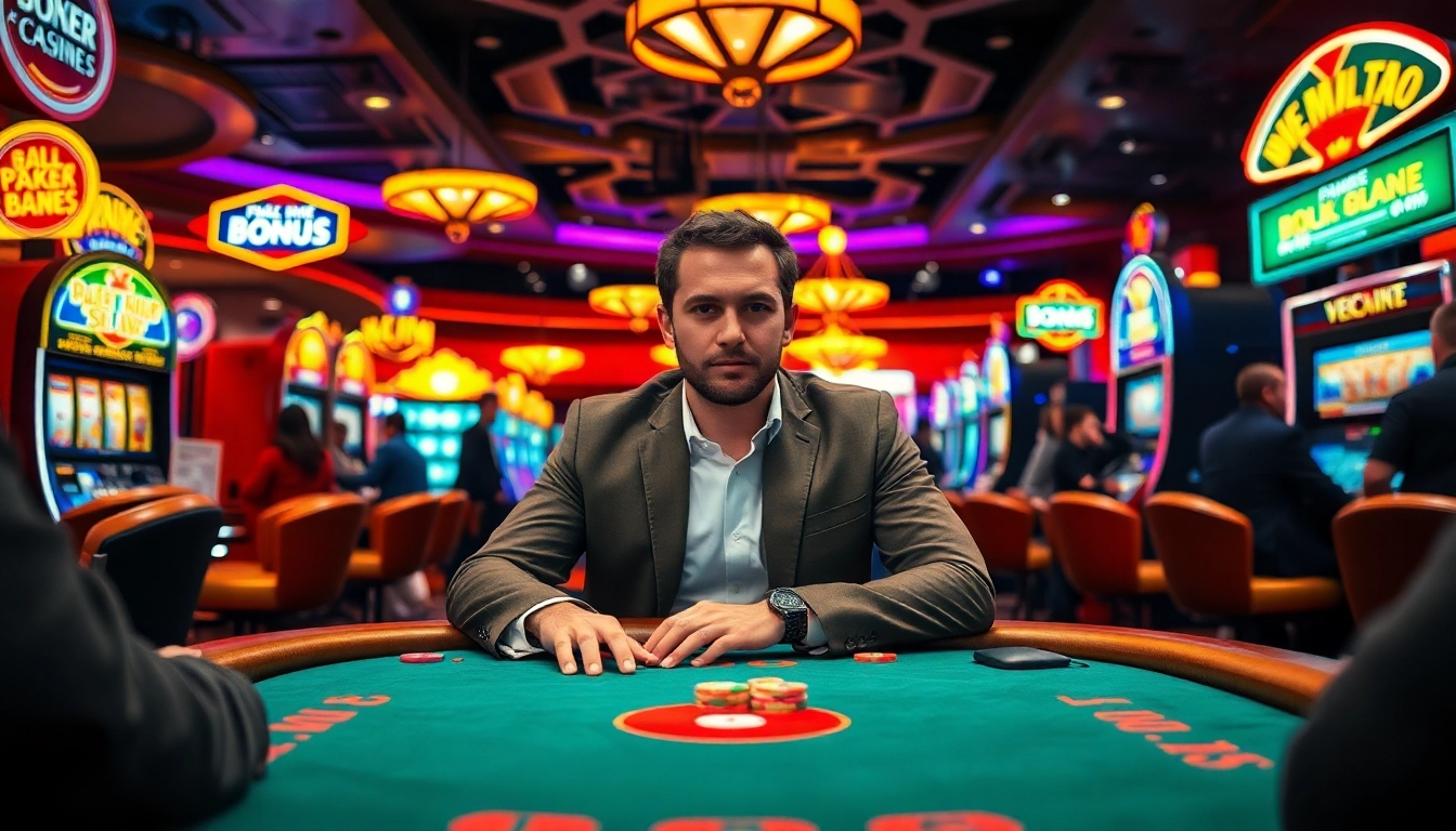 Experience thrilling welcome bonuses at a vibrant casino filled with excitement.