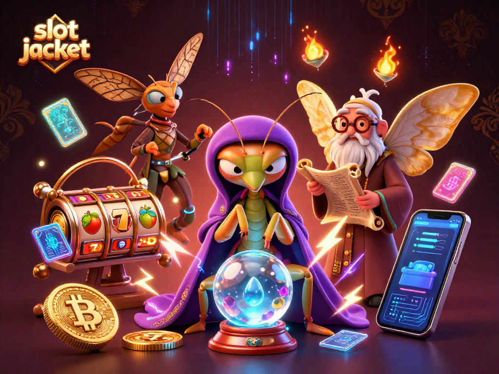 Spin and win exciting slot jackpots with vibrant characters in a mystical casino scene.