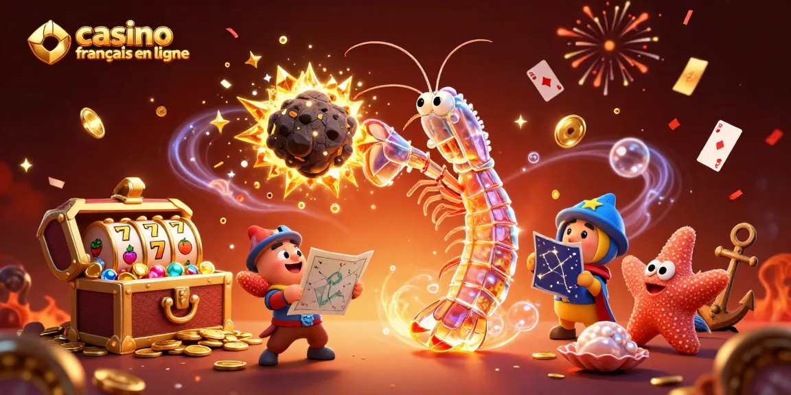 Plongez dans l'univers captivant du casino français en ligne avec un samouraï de crevette et des trésors explosant autour.