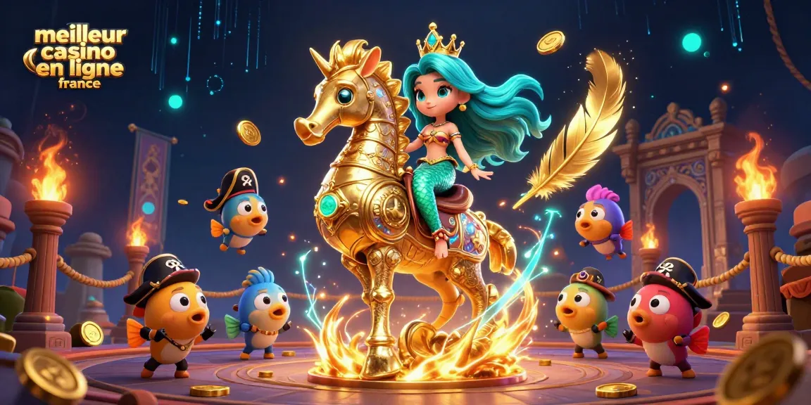 Jouez au meilleur casino en ligne France avec une illustration captivante de la princesse sirène.