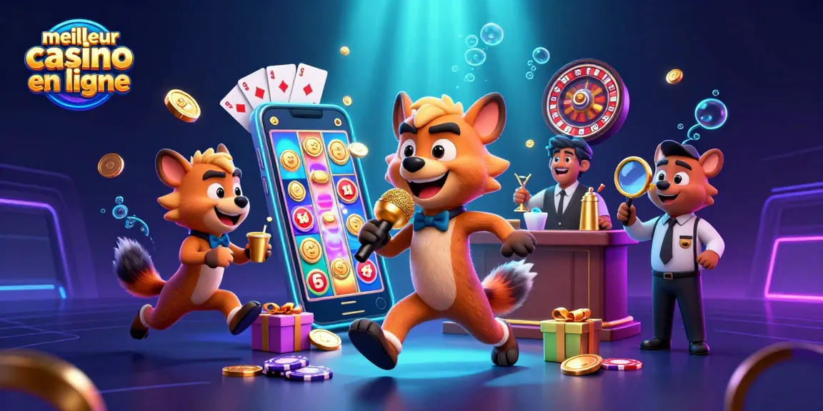 meilleur casino en ligne : illustration dynamique de hyènes animées dans un club de casino