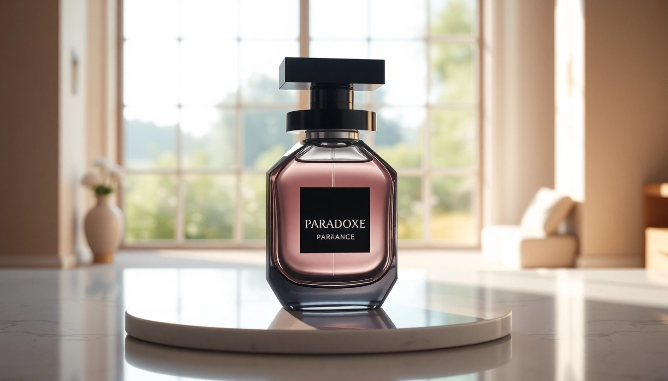 Captivating Paradoxe fragrance bottle showcasing elegance and sophistication in luxurious setting.