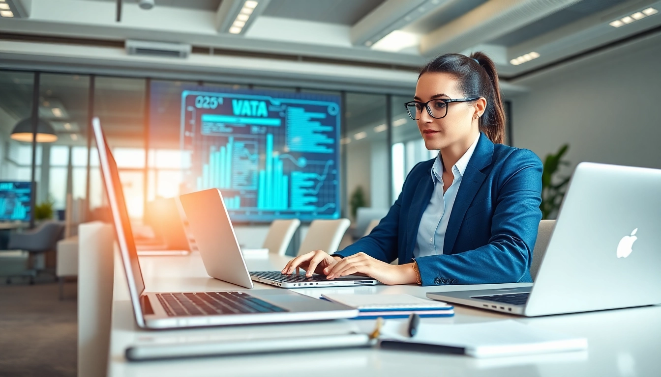 Optimize workflows with an innovative enterprise assistant in a modern office setup.