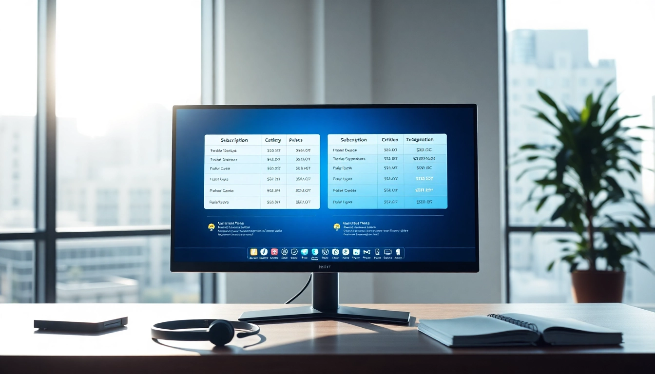 An IPTV reseller optimizing subscription plans in a modern office setting.