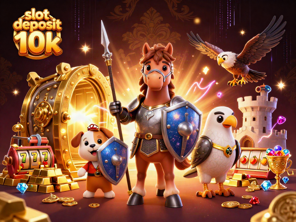 Win big with slot deposit 10k as a knight, squire, and falcon uncover treasures.