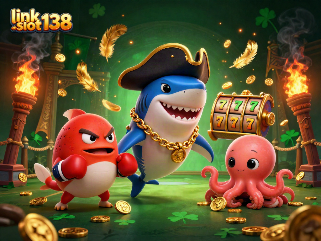 Engage in thrilling gameplay with link slot138, featuring vibrant characters and dynamic casino elements.