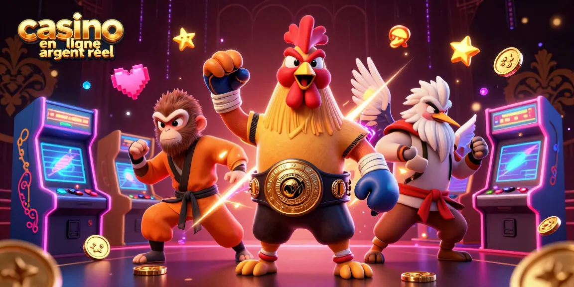 Jouez au casino en ligne argent réel avec des personnages animés dans un cadre dynamique et coloré.