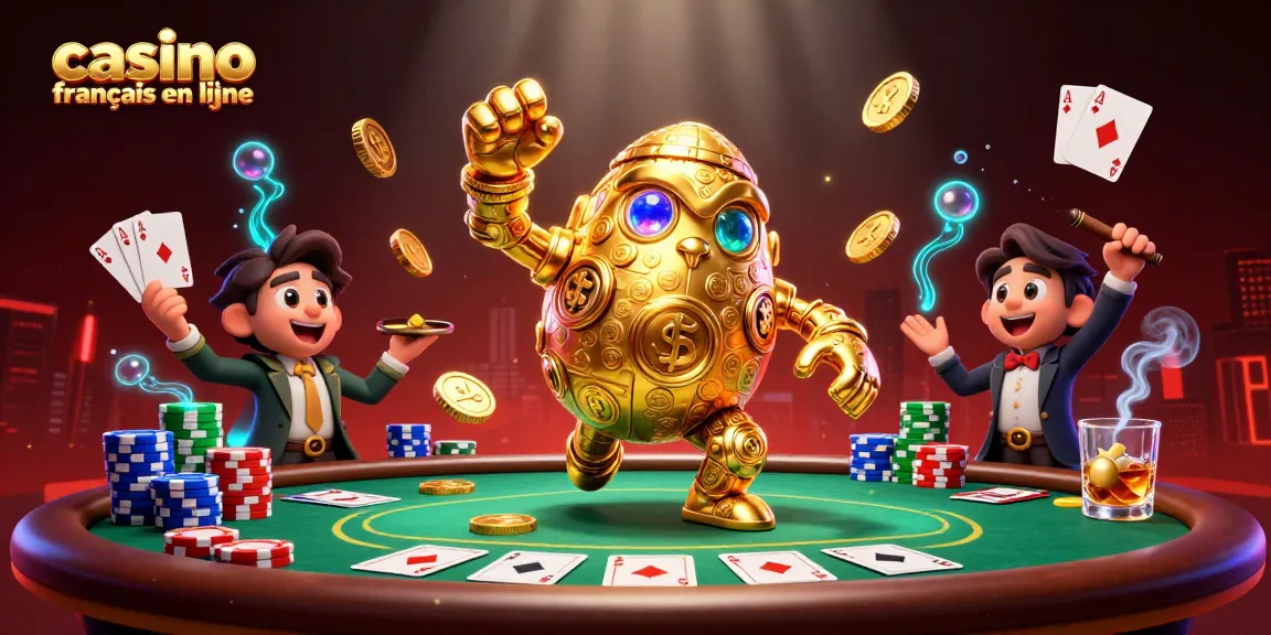 Profitez d'une expérience immersive au casino francais en ligne avec un golem doré.