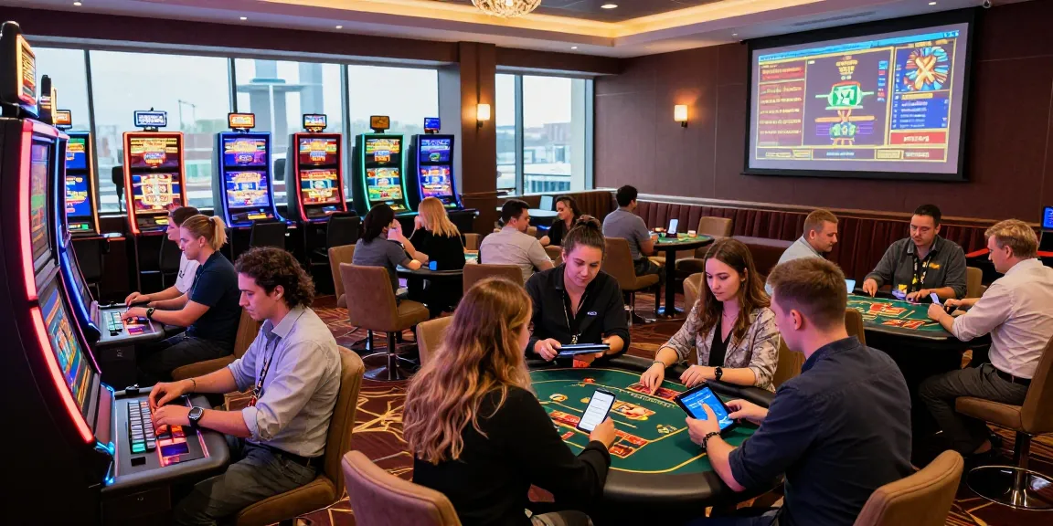 Dynamic scene of players enjoying gaming at a European casino, embodying the excitement of equipproject.eu.