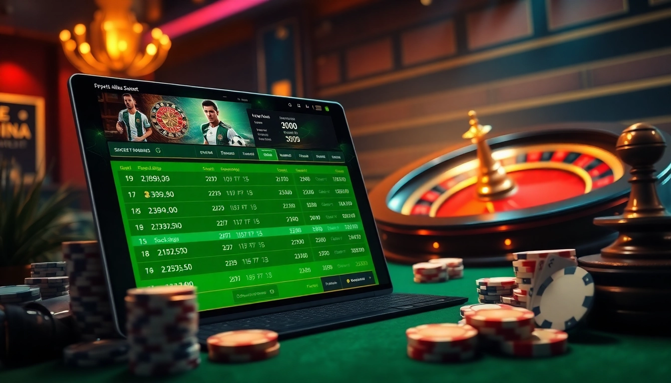 Place a bet using llink alternatif sbobet on an upscale online sports betting interface showcasing vibrant odds and action.