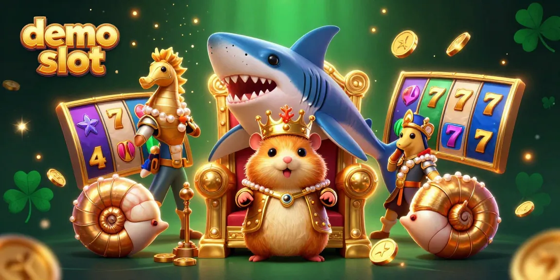Experience the excitement of demo slot adventures with a golden hamster king and dynamic 3D casino elements.