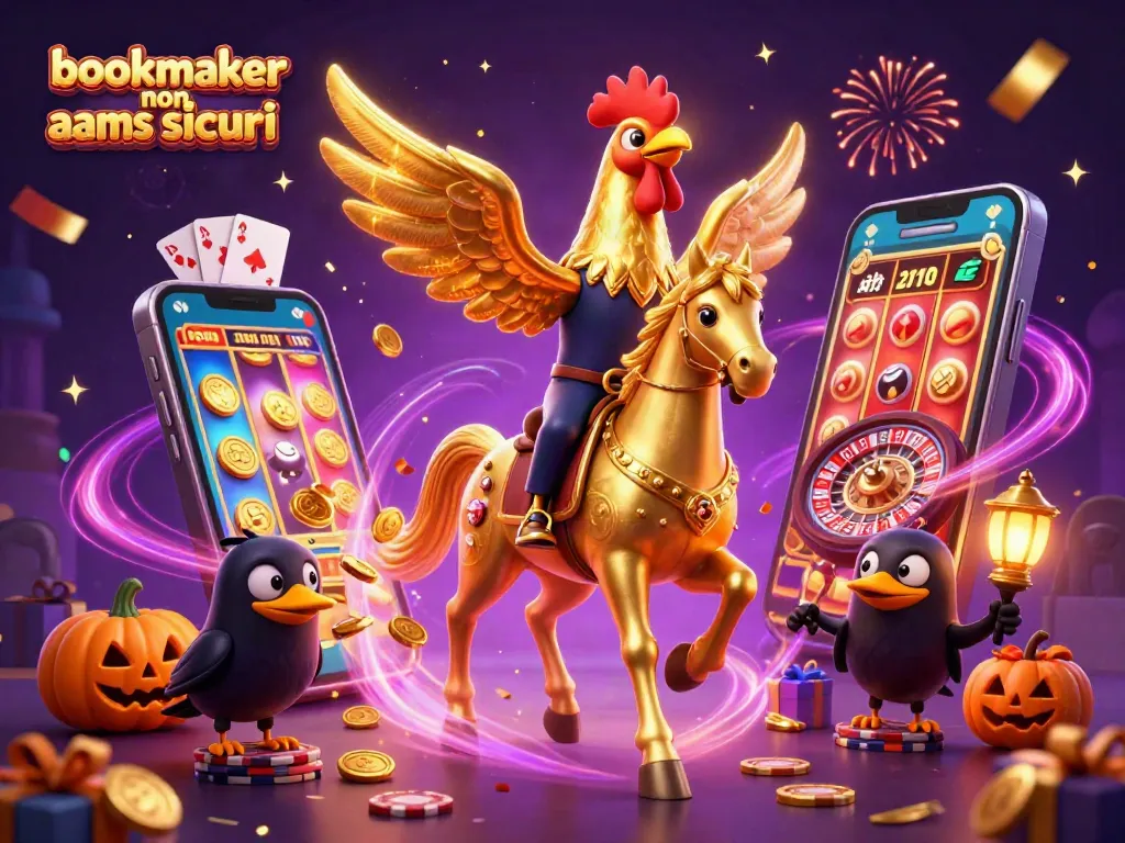 Esegui scommesse con bookmaker non aams sicuri attraverso un'illustrazione vivace di casinò