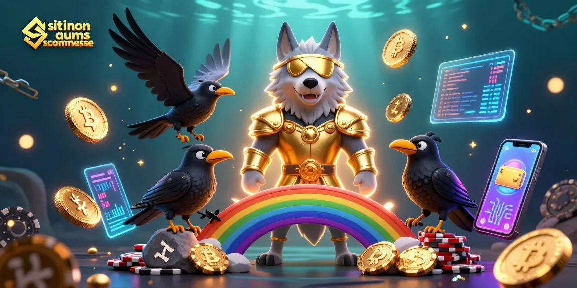 Scommetti su siti non AAMS scommesse con Odin e monete digitali in un'illustrazione 3D vivace.