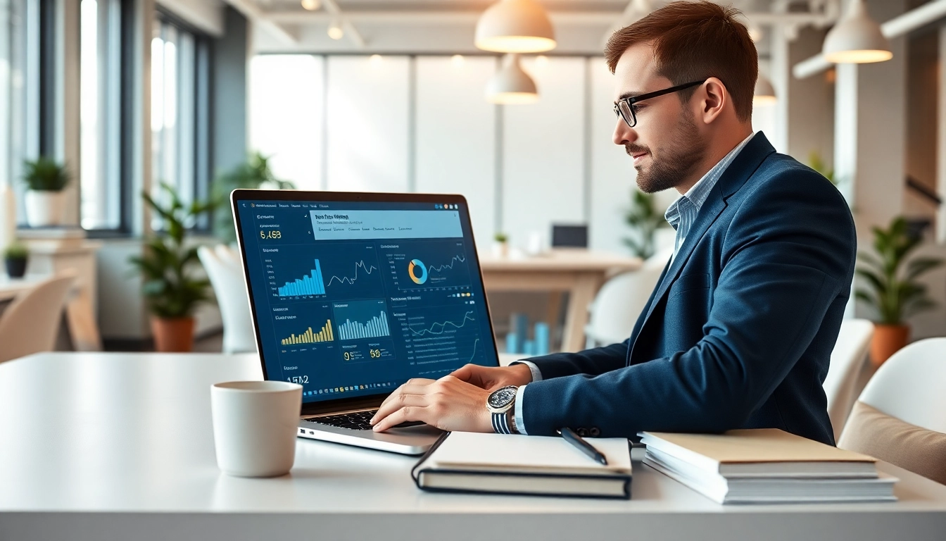 Analizowanie wyników marketingowych w Rankingo w nowoczesnym biurze