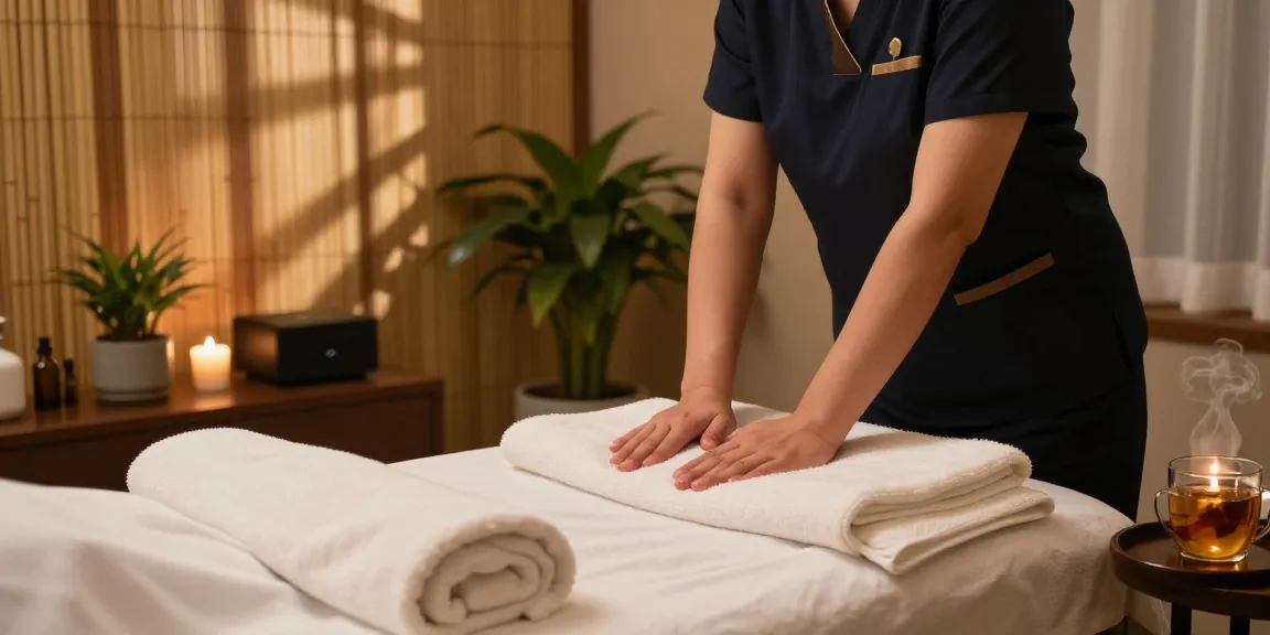 Relaxing Swedish massage scene at makangs.com with soothing ambiance and aromatic oils