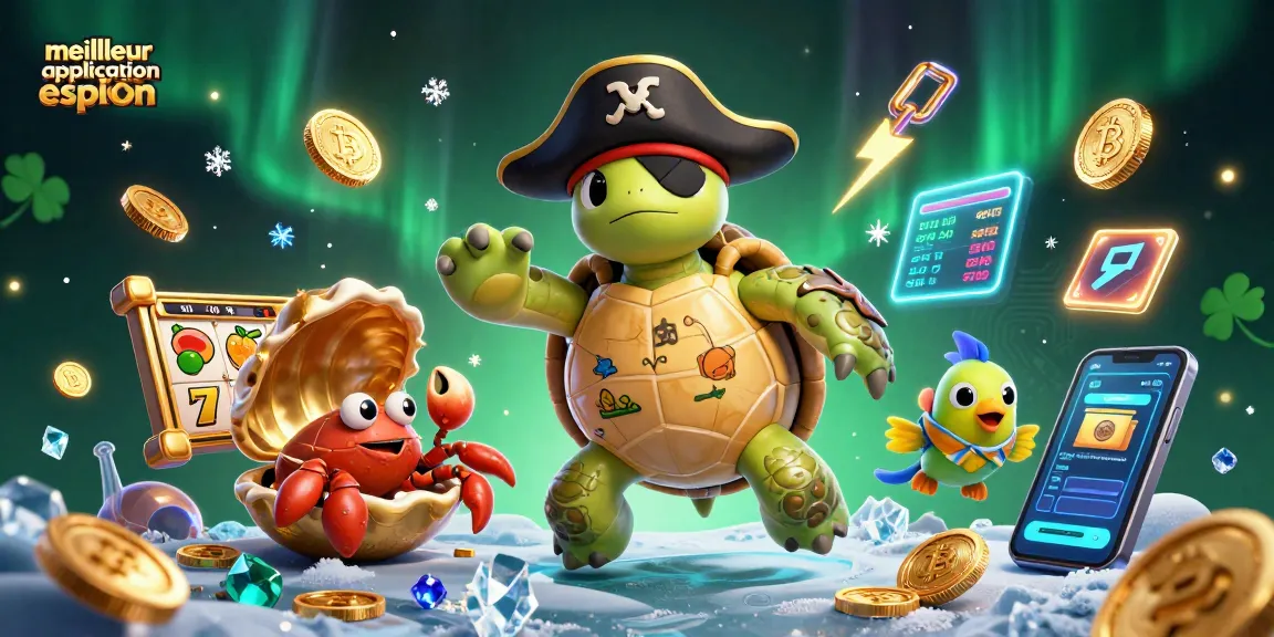 Animation de la meilleur application espion révélant des trésors, sur un fond de casino inspiré.