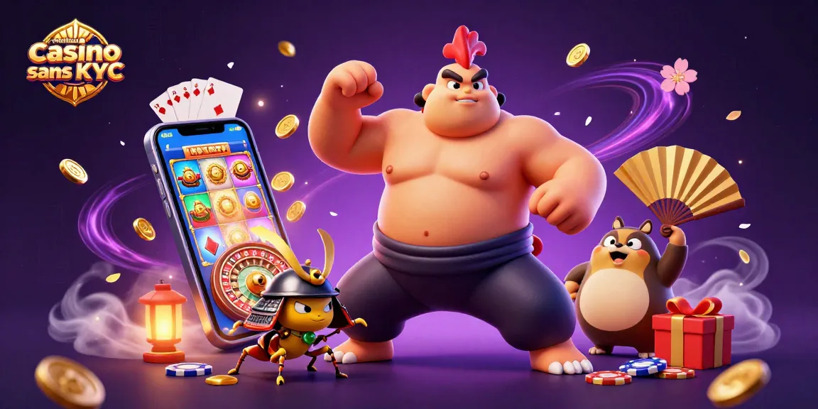 Découvrez les meilleurs casinos sans KYC avec un rooster sumo puissant accompagnés de jeux et éléments dynamiques.