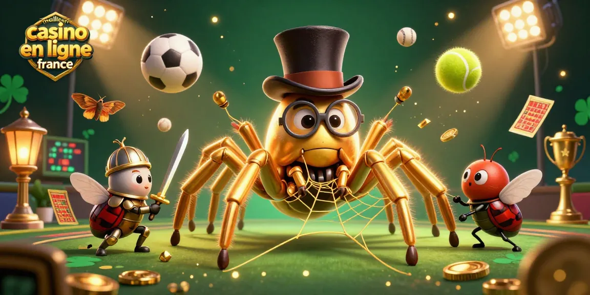 Illustration 3D captivante du meilleur casino en ligne en France avec des éléments de jeu animés.