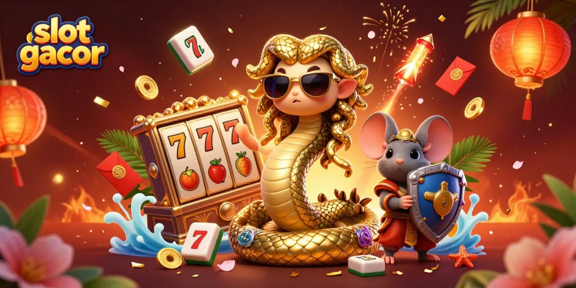Spin and win with slot gacor, featuring dynamic gaming elements and vibrant characters.