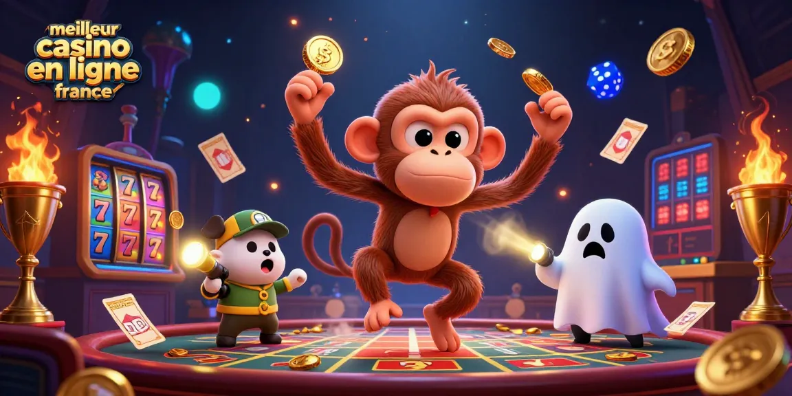 Jeux captivants au meilleur casino en ligne France, plein de pièces dorées et de symboles de machines à sous.
