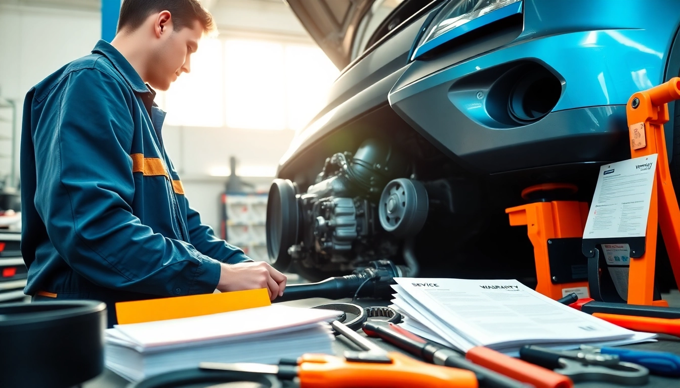 Understand the importance of powertrain extended warranty with a mechanic working on an engine.